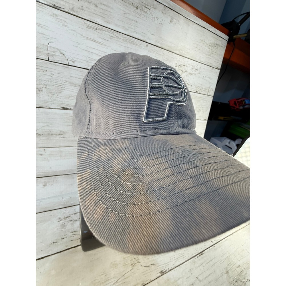 New Era 9TWENTY Indiana Pacers Hat Grey Acid Wash Adjustable NBA Baseball Cap